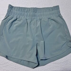 Athleta Light Sage High-Waist Athletic Shorts